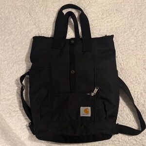 Carhartt Black Convertible Canvas Tote-to-Backpack
